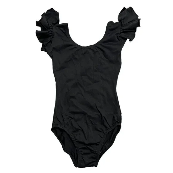 NEW The Leotard Boutique 6/7 Black Ruffle Leo & Dance Skirt
